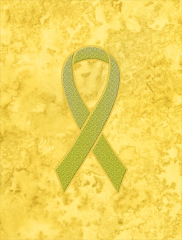 Yellow Ribbon for Sarcoma, Bone or Bladder Cancer Awareness Garden Flag Size - 11 x 15 In.