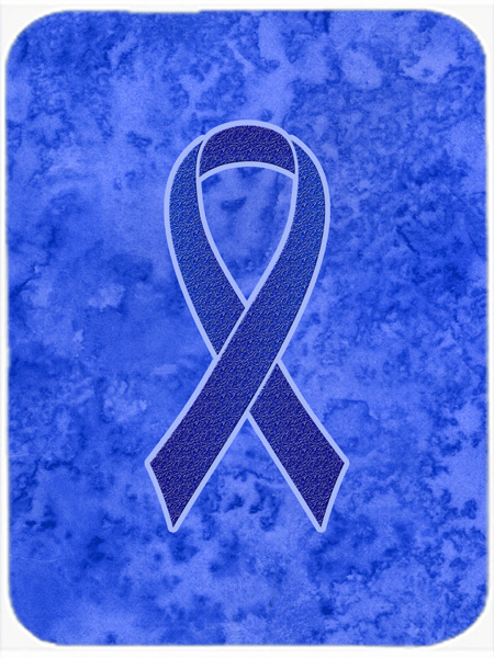 Picture of Carolines Treasures AN1202LCB 15 H x 12 L In. Dark Blue Ribbon for Colon Cancer Awareness Glass Cutting Board- Large Size