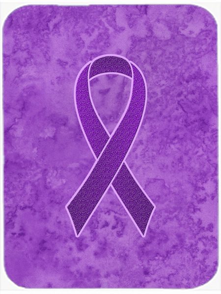 Picture of Carolines Treasures AN1207LCB 15 H x 12 L In. Purple Ribbon for Pancreatic and Leiomyosarcoma Cancer Awareness Glass Cutting Board- Large Size