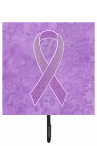 4.25 W x 7 H In. Lavender Ribbon for All Cancer Awareness Leash or Key Holder