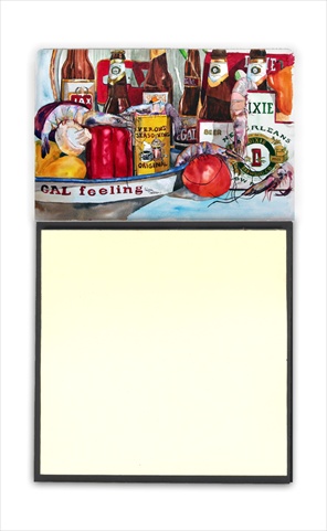 1010SN Verons and New Orleans Beers Refiillable Sticky Note Holder or Postit Note Dispenser- 3 x 3 In.