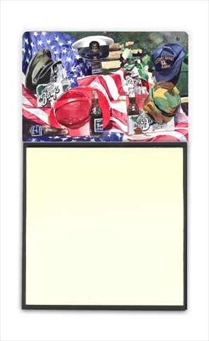 1012SN Barqs and Armed Forces Refiillable Sticky Note Holder or Postit Note Dispenser- 3 x 3 In.