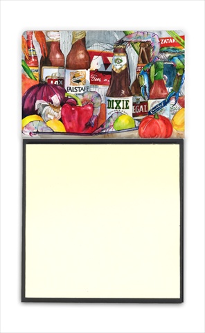 New Orleans Beers and Spices Refiillable Sticky Note Holder or Postit Note Dispenser, 3 x 3 In.