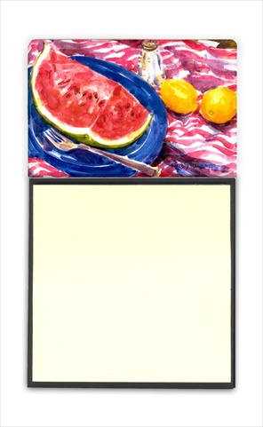 Watermelon Refiillable Sticky Note Holder or Postit Note Dispenser, 3 x 3 In.