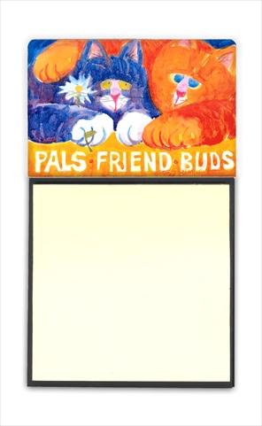 6029SN Cats Pals Friends Buds Refiillable Sticky Note Holder or Postit Note Dispenser- 3 x 3 In.