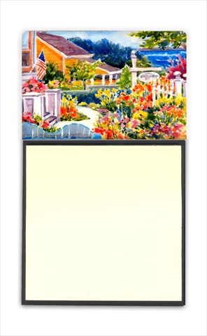 6032SN Seaside Beach Cottage Refiillable Sticky Note Holder or Postit Note Dispenser- 3 x 3 In.