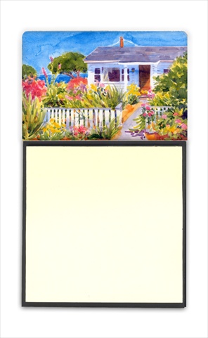 Seaside Beach Cottage Refiillable Sticky Note Holder or Postit Note Dispenser, 3 x 3 In.