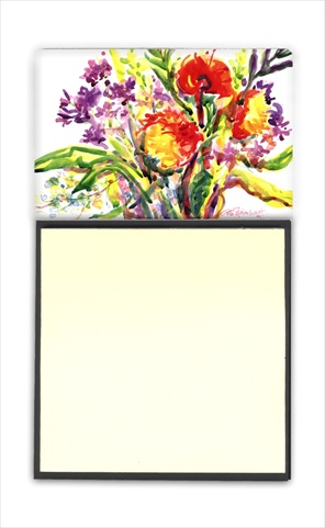 Flower Refiillable Sticky Note Holder or Postit Note Dispenser- 3 x 3 In.