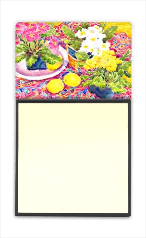6062SN Flower - Primroses Refiillable Sticky Note Holder or Postit Note Dispenser- 3 x 3 In.