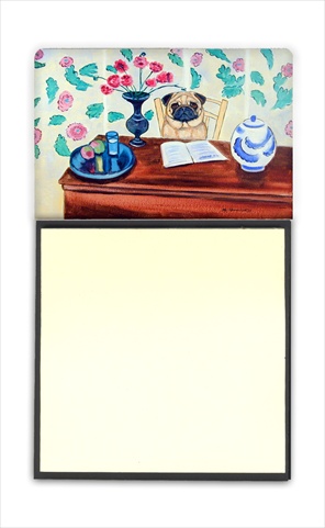 Pug Refiillable Sticky Note Holder or Postit Note Dispenser, 3 x 3 In.