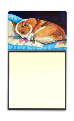 Corgi Refiillable Sticky Note Holder or Postit Note Dispenser, 3 x 3 In.