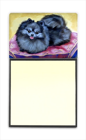 Pomeranian Refiillable Sticky Note Holder or Postit Note Dispenser, 3 x 3 In.
