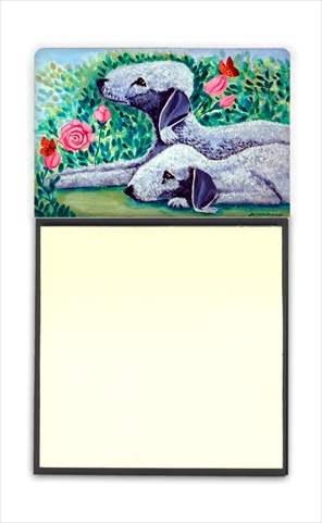 7512SN Bedlington Terrier Refiillable Sticky Note Holder or Postit Note Dispenser- 3 x 3 In.