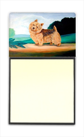 7519SN Norwich Terrier Refiillable Sticky Note Holder or Postit Note Dispenser- 3 x 3 In.