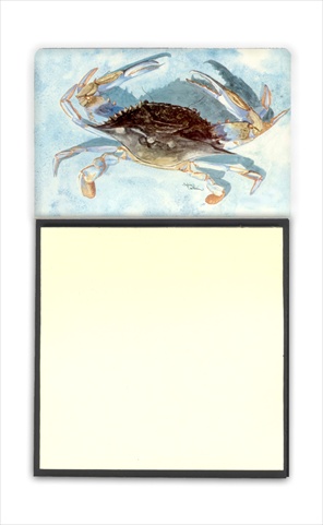 Blue Crab Refiillable Sticky Note Holder or Postit Note Dispenser, 3 x 3 In.