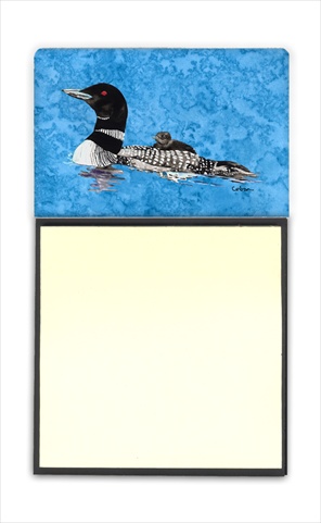 Momma and Baby Loon Refiillable Sticky Note Holder or Postit Note Dispenser, 3 x 3 In.