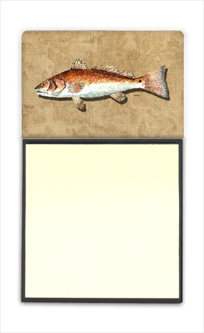 Red Fish Refiillable Sticky Note Holder or Postit Note Dispenser, 3 x 3 In.