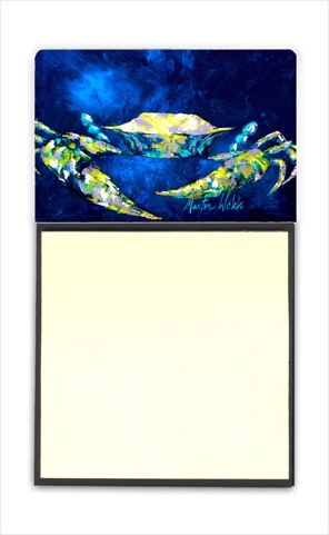 Crab Blue Refiillable Sticky Note Holder or Postit Note Dispenser, 3 x 3 In.