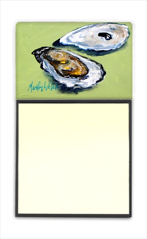 MW1102SN Oysters Two Shells Refiillable Sticky Note Holder or Postit Note Dispenser- 3 x 3 In.