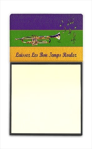 8382SN Mardi Gras Refiillable Sticky Note Holder or Postit Note Dispenser- 3 x 3 In.