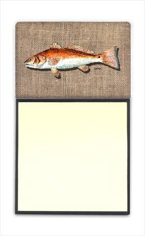 Red Fish Refiillable Sticky Note Holder or Postit Note Dispenser, 3 x 3 In.