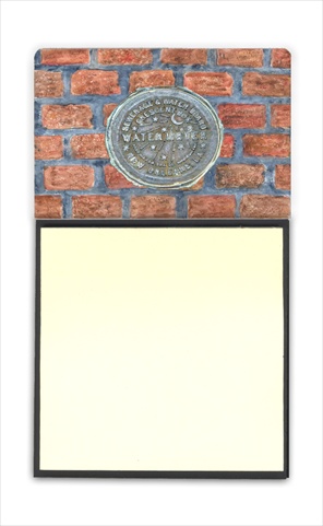 8829SN New Orleans Watermeter on Bricks Refiillable Sticky Note Holder or Postit Note Dispenser- 3 x 3 In.