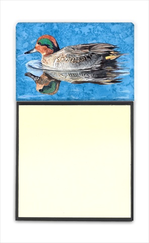 Teal Duck Refiillable Sticky Note Holder or Postit Note Dispenser, 3 x 3 In.
