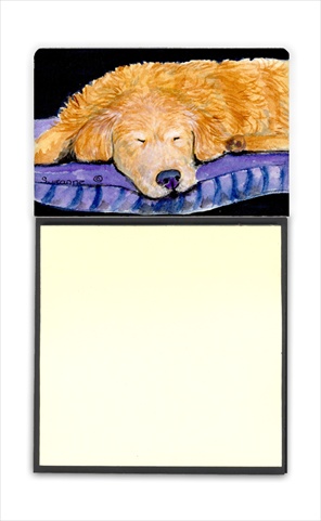 SS8909SN Golden Retriever Refiillable Sticky Note Holder or Postit Note Dispenser- 3 x 3 In.