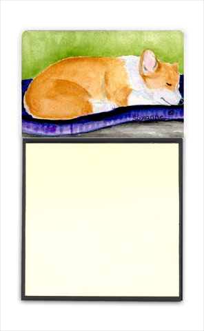 Corgi Refiillable Sticky Note Holder or Postit Note Dispenser, 3 x 3 In.