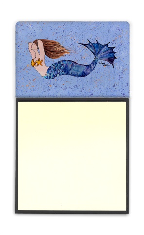 8337SN Mermaid Refiillable Sticky Note Holder or Postit Note Dispenser- 3 x 3 In.