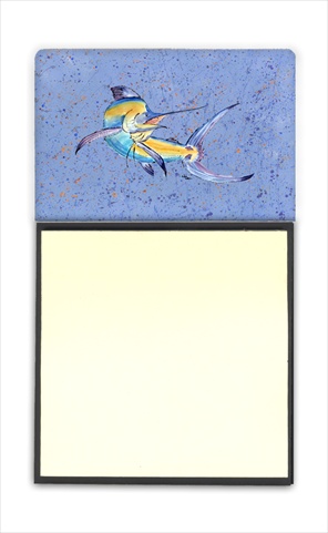 Blue Marlin Refiillable Sticky Note Holder or Postit Note Dispenser, 3 x 3 In.