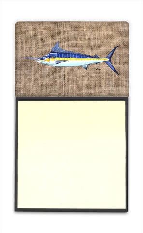 8773SN Fish - Marlin Refiillable Sticky Note Holder or Postit Note Dispenser- 3 x 3 In.