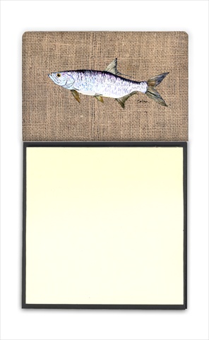 Fish - Tarpon Refiillable Sticky Note Holder or Postit Note Dispenser- 3 x 3 In.