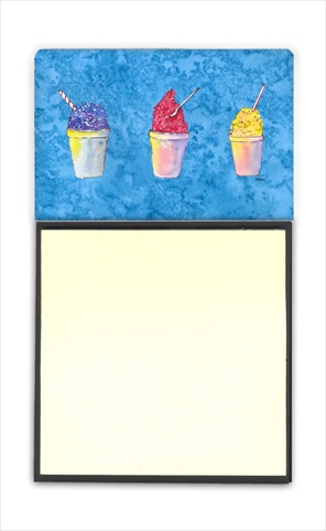 Snowballs and Snowcones Refiillable Sticky Note Holder or Postit Note Dispenser, 3 x 3 In.