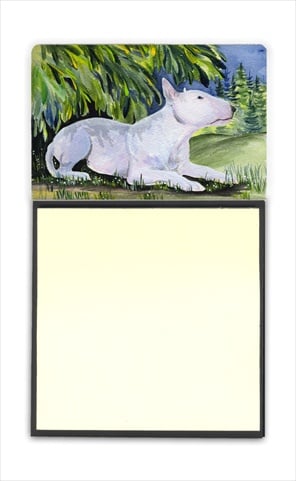 SS8266SN Bull Terrier Refiillable Sticky Note Holder or Postit Note Dispenser- 3 x 3 In.