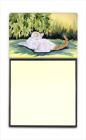 Cat Refiillable Sticky Note Holder or Postit Note Dispenser, 3 x 3 In.