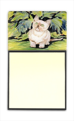 SS8265SN Cat - Burmese Refiillable Sticky Note Holder or Postit Note Dispenser- 3 x 3 In.