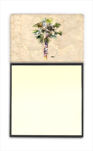 Palm Tree Refiillable Sticky Note Holder or Postit Note Dispenser, 3 x 3 In.