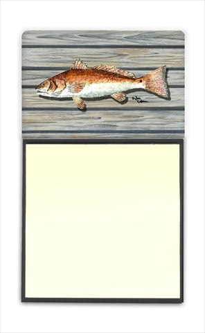 Red Fish Refiillable Sticky Note Holder or Postit Note Dispenser, 3 x 3 In.