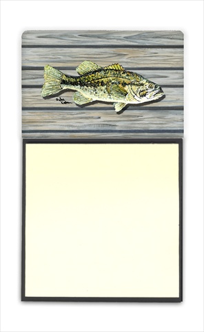 Fish Bass Small Mouth Refiillable Sticky Note Holder or Postit Note Dispenser- 3 x 3 In.