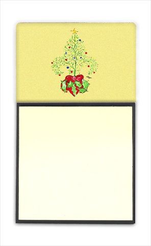 8501SN Christmas Tree Fleur de lis Refiillable Sticky Note Holder or Postit Note Dispenser- 3 x 3 In.