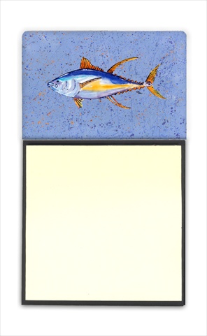 Tuna Fish Refiillable Sticky Note Holder or Postit Note Dispenser, 3 x 3 In.