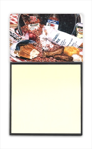 Red Beans and Rice Refiillable Sticky Note Holder or Postit Note Dispenser, 3 x 3 In.