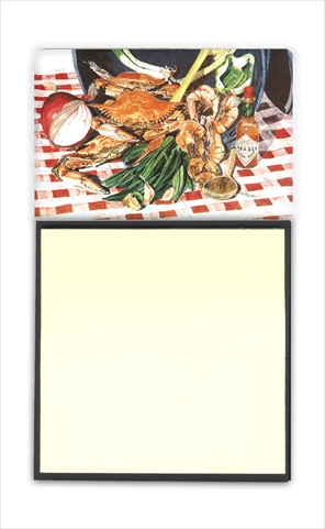 Crab Boil Refiillable Sticky Note Holder or Postit Note Dispenser, 3 x 3 In.