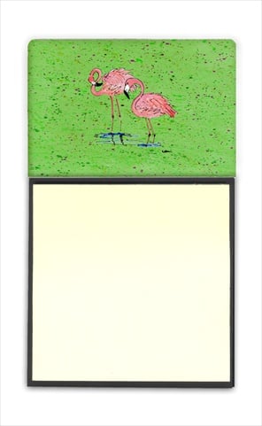 Flamingo Refiillable Sticky Note Holder or Postit Note Dispenser, 3 x 3 In.