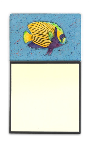 8579SN Tropical Fish on Blue Refiillable Sticky Note Holder or Postit Note Dispenser- 3 x 3 In.