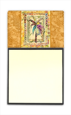 Palm Tree Refiillable Sticky Note Holder or Postit Note Dispenser, 3 x 3 In.
