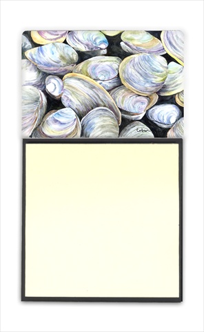 Clam Quahog Refiillable Sticky Note Holder or Postit Note Dispenser, 3 x 3 In.