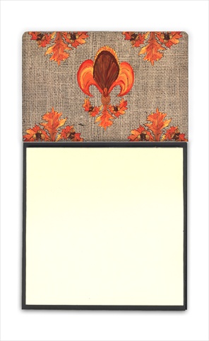 8744SN Thanksgiving Turkey Fleur de lis Refiillable Sticky Note Holder or Postit Note Dispenser- 3 x 3 In.