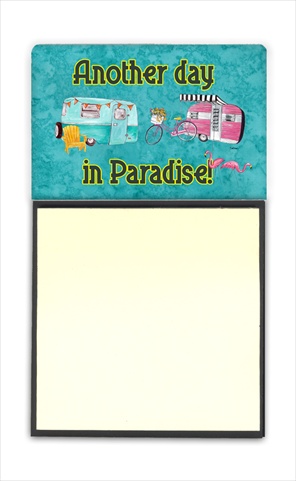 8758SN Another Day in Paradise Refiillable Sticky Note Holder or Postit Note Dispenser- 3 x 3 In.